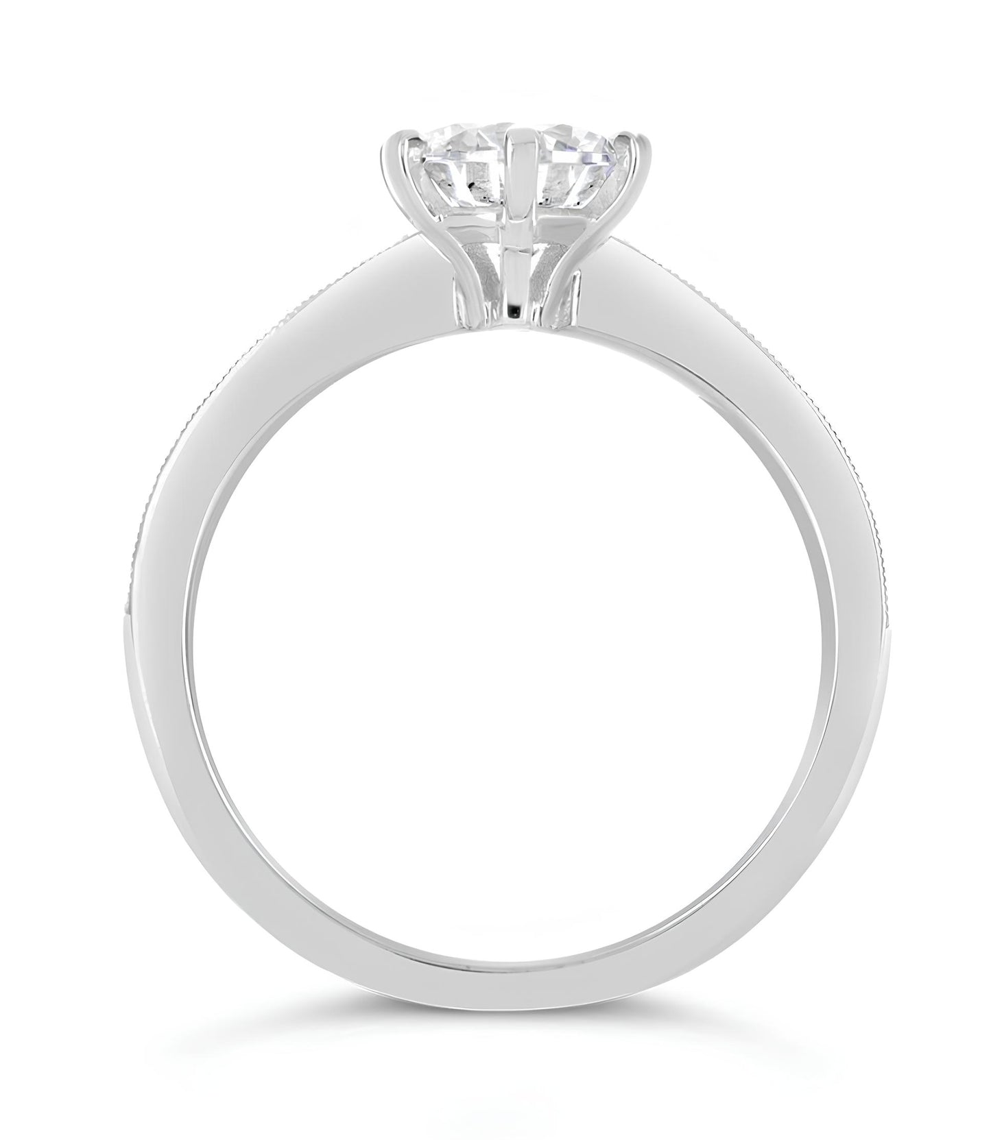 0,60 Karat F Renk Tektaş Pırlanta Yüzük