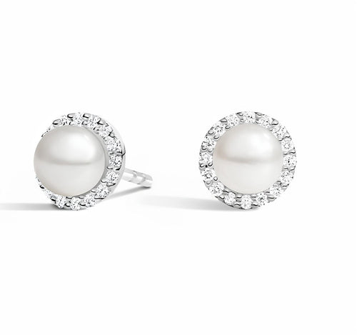 0,07 Karat E Renk Pırlanta Küpe