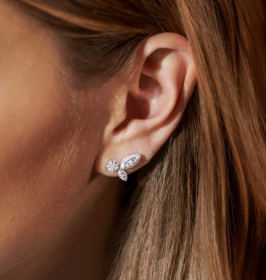 0,10 Karat E Renk Pırlanta Küpe