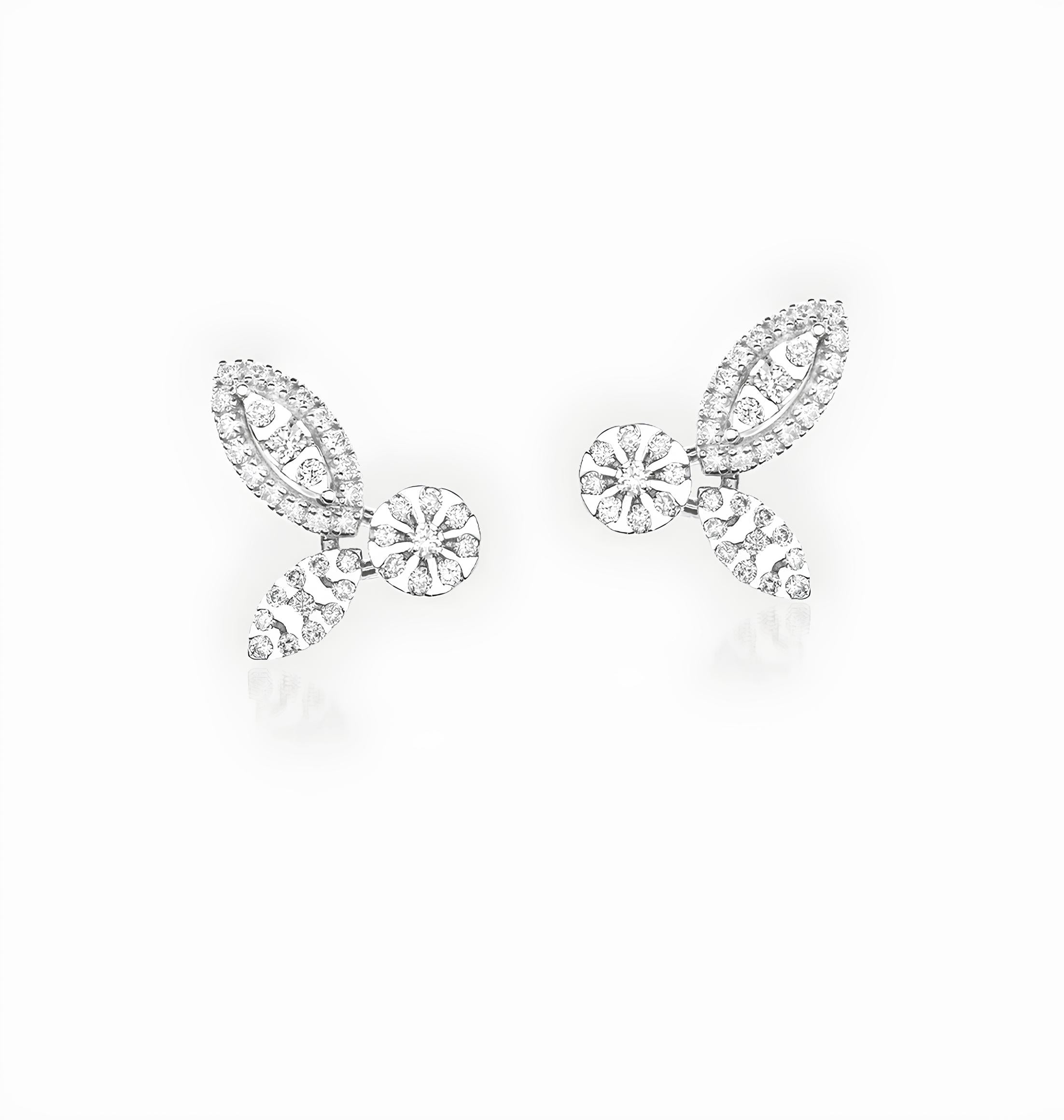 0,10 Karat E Renk Pırlanta Küpe