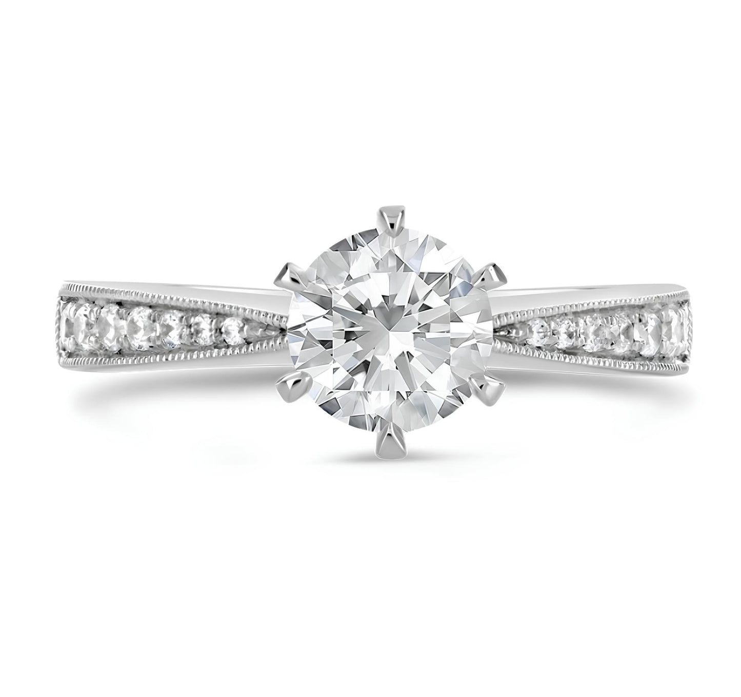 0,60 Karat F Renk Tektaş Pırlanta Yüzük