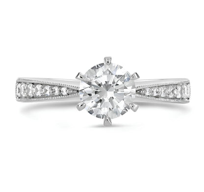 0,60 Karat F Renk Tektaş Pırlanta Yüzük