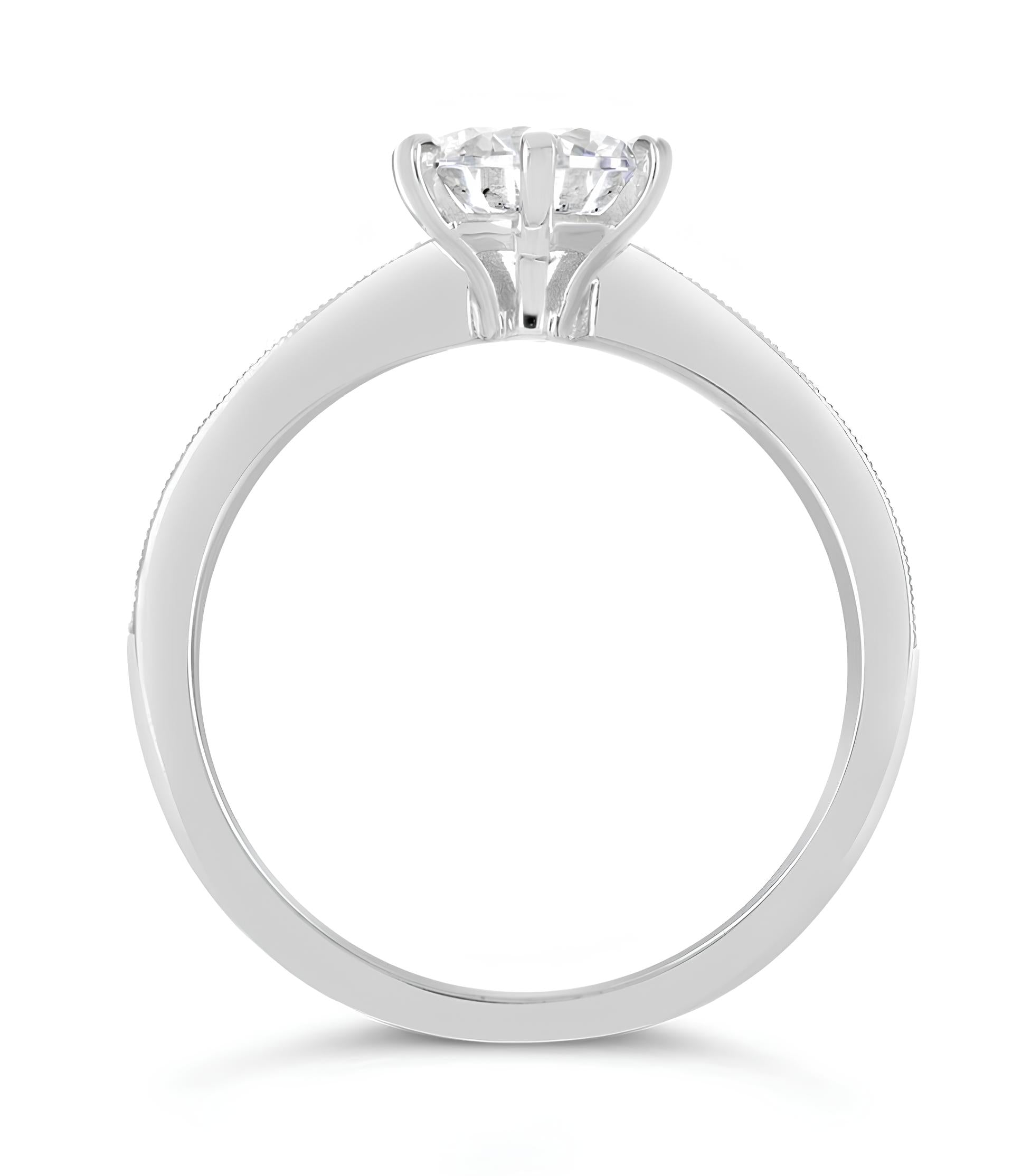 0,60 Karat F Renk Tektaş Pırlanta Yüzük