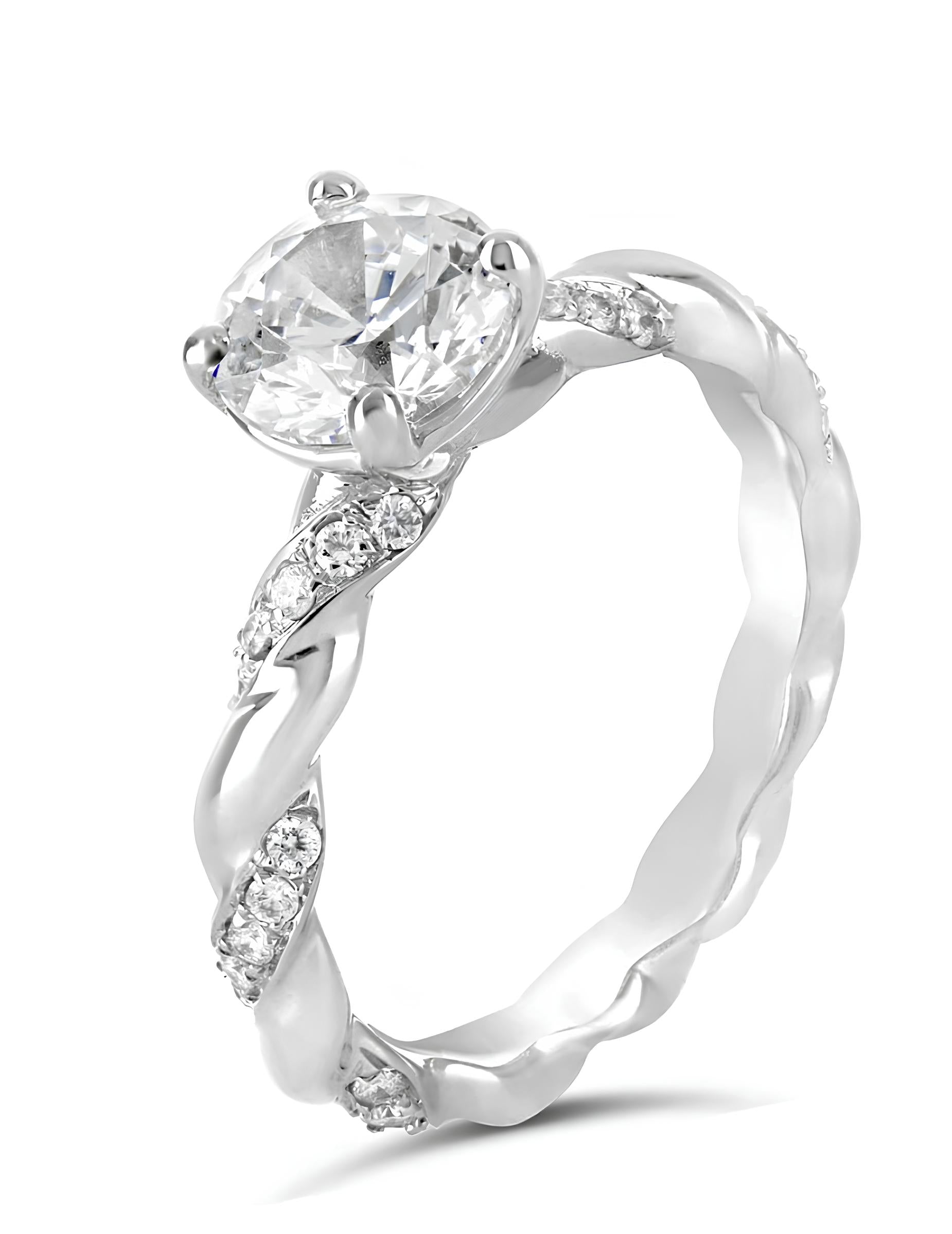 0,87 Karat F Renk Tektaş Pırlanta Yüzük