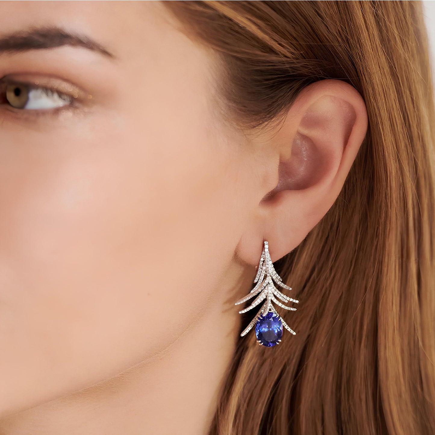 0,50 Karat E Renk Pırlanta Küpe