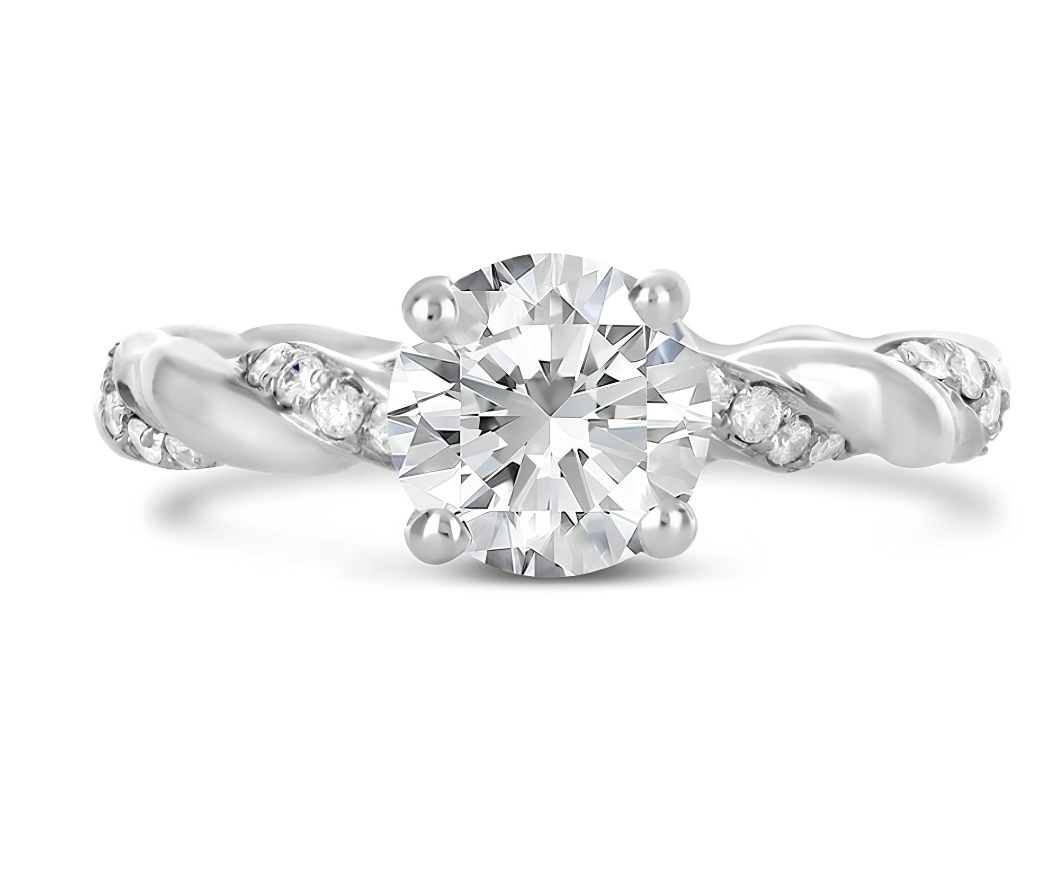 0,87 Karat F Renk Tektaş Pırlanta Yüzük