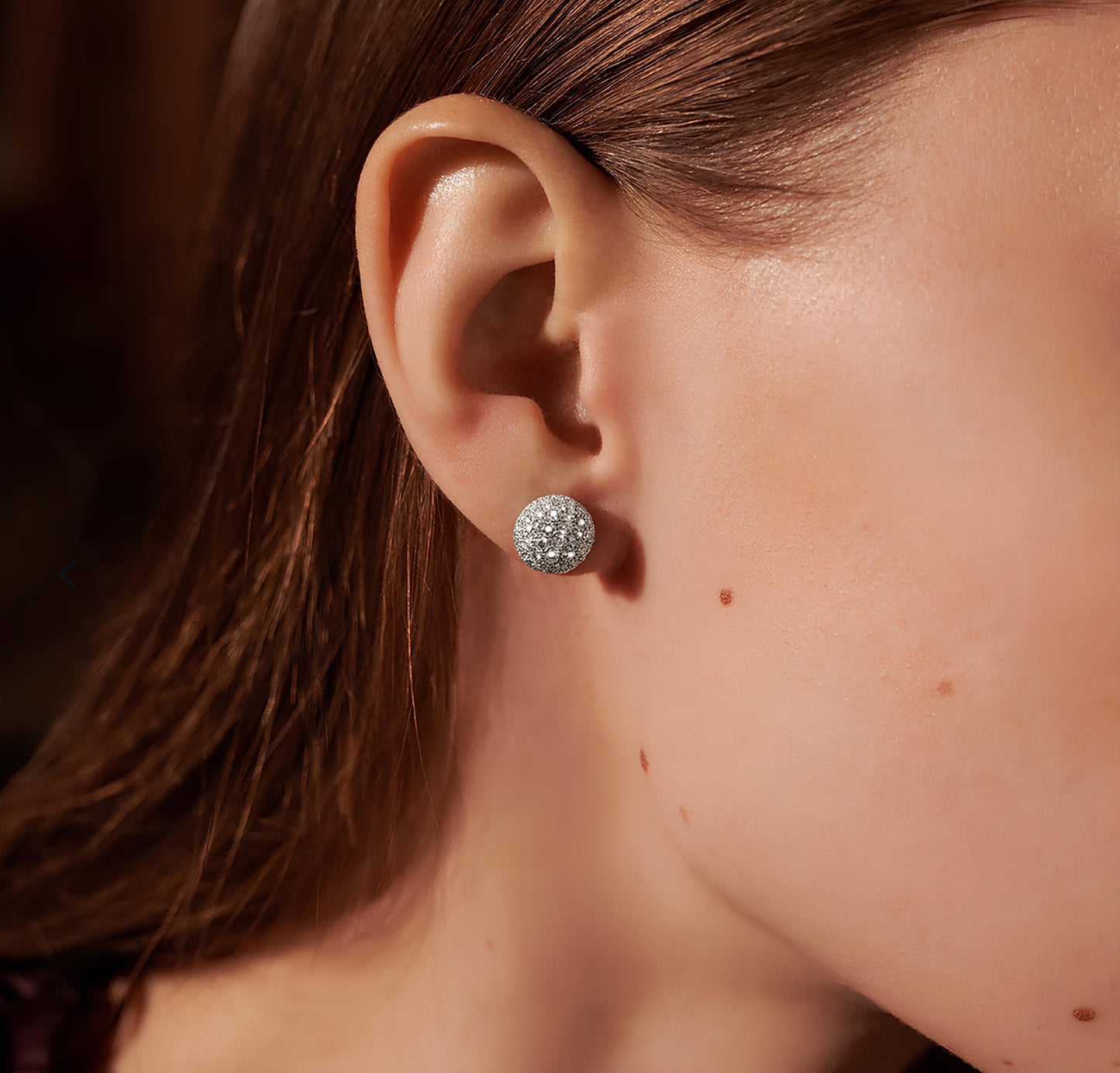 0,17 Karat E Renk Pırlanta Küpe