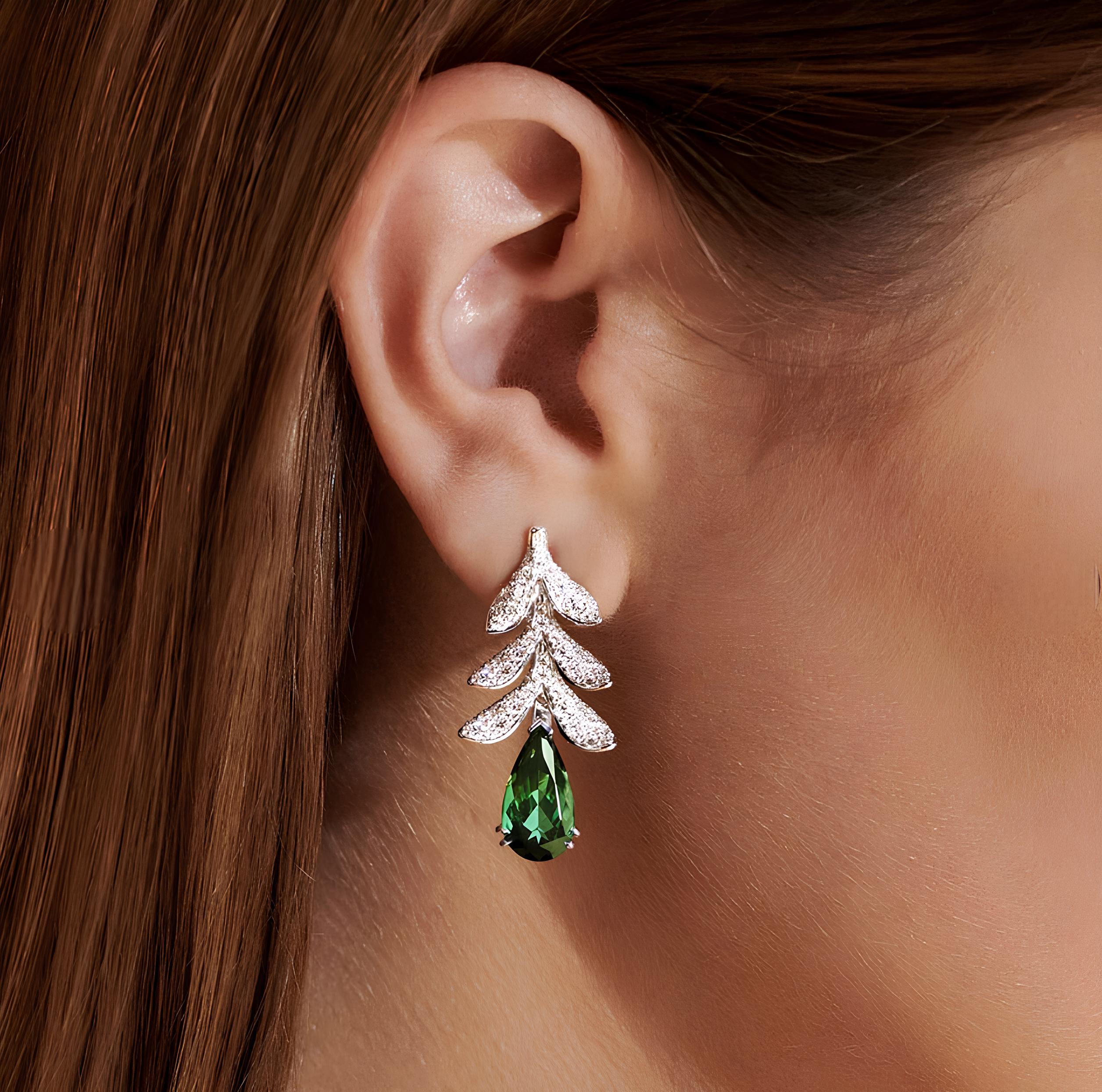 ? Karat Zümrüt Pırlanta Küpe