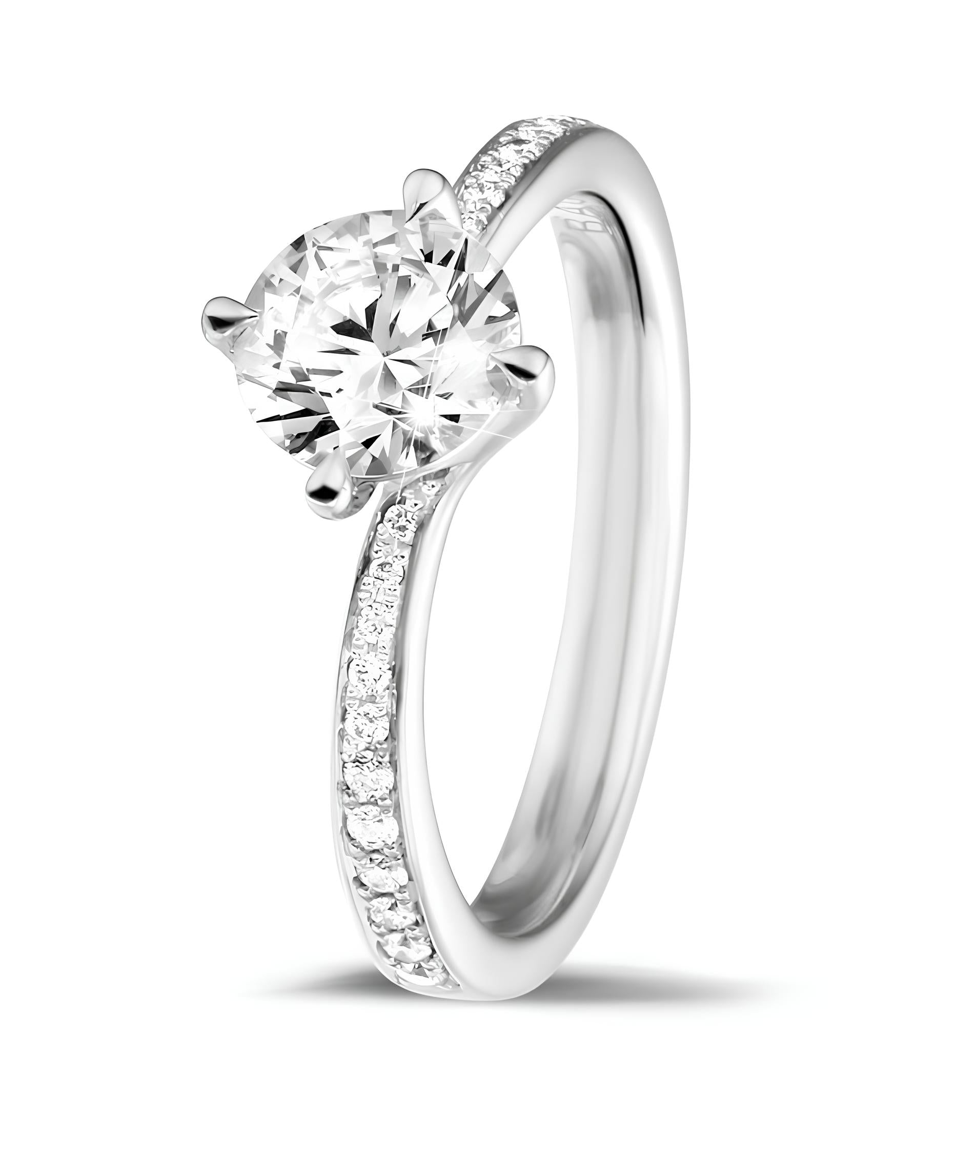 0,60 Karat F Renk Tektaş Pırlanta Yüzük