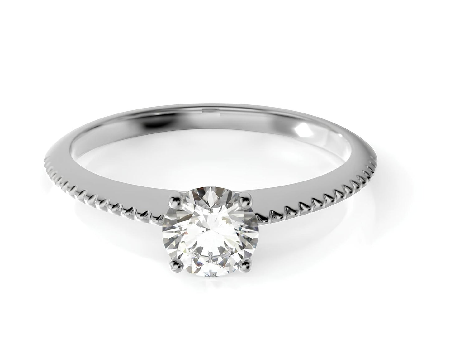 0,20 Karat E Renk Tektaş Pırlanta Yüzük