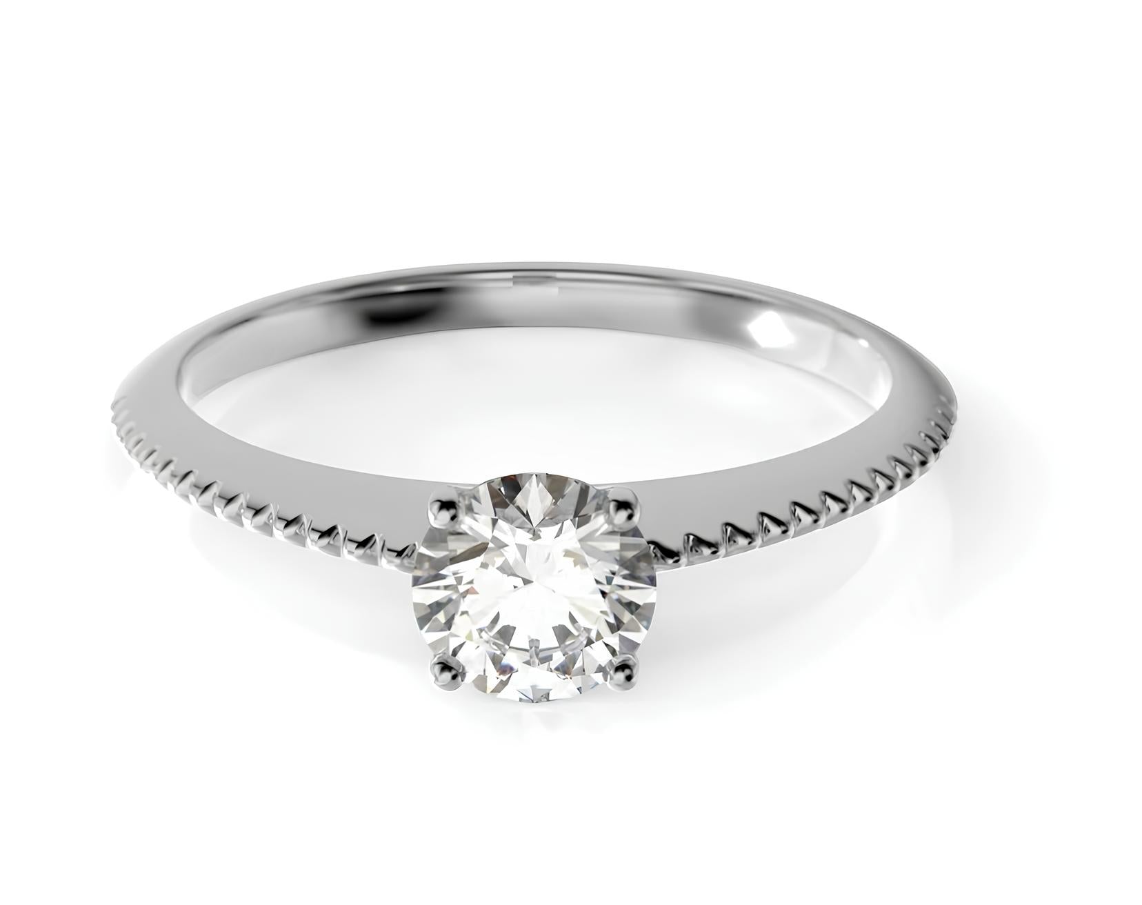 0,20 Karat E Renk Tektaş Pırlanta Yüzük