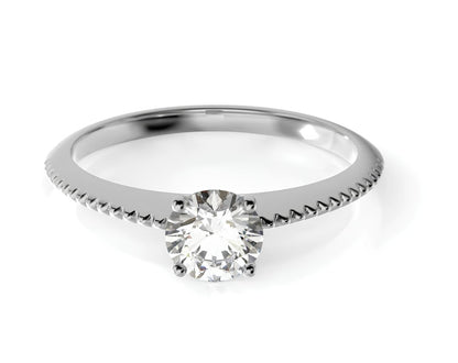 0,20 Karat E Renk Tektaş Pırlanta Yüzük