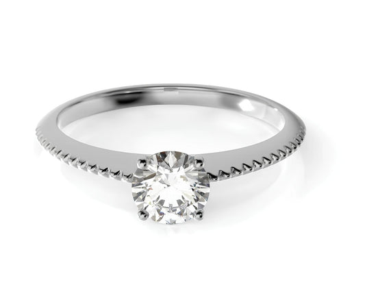 0,20 Karat E Renk Tektaş Pırlanta Yüzük