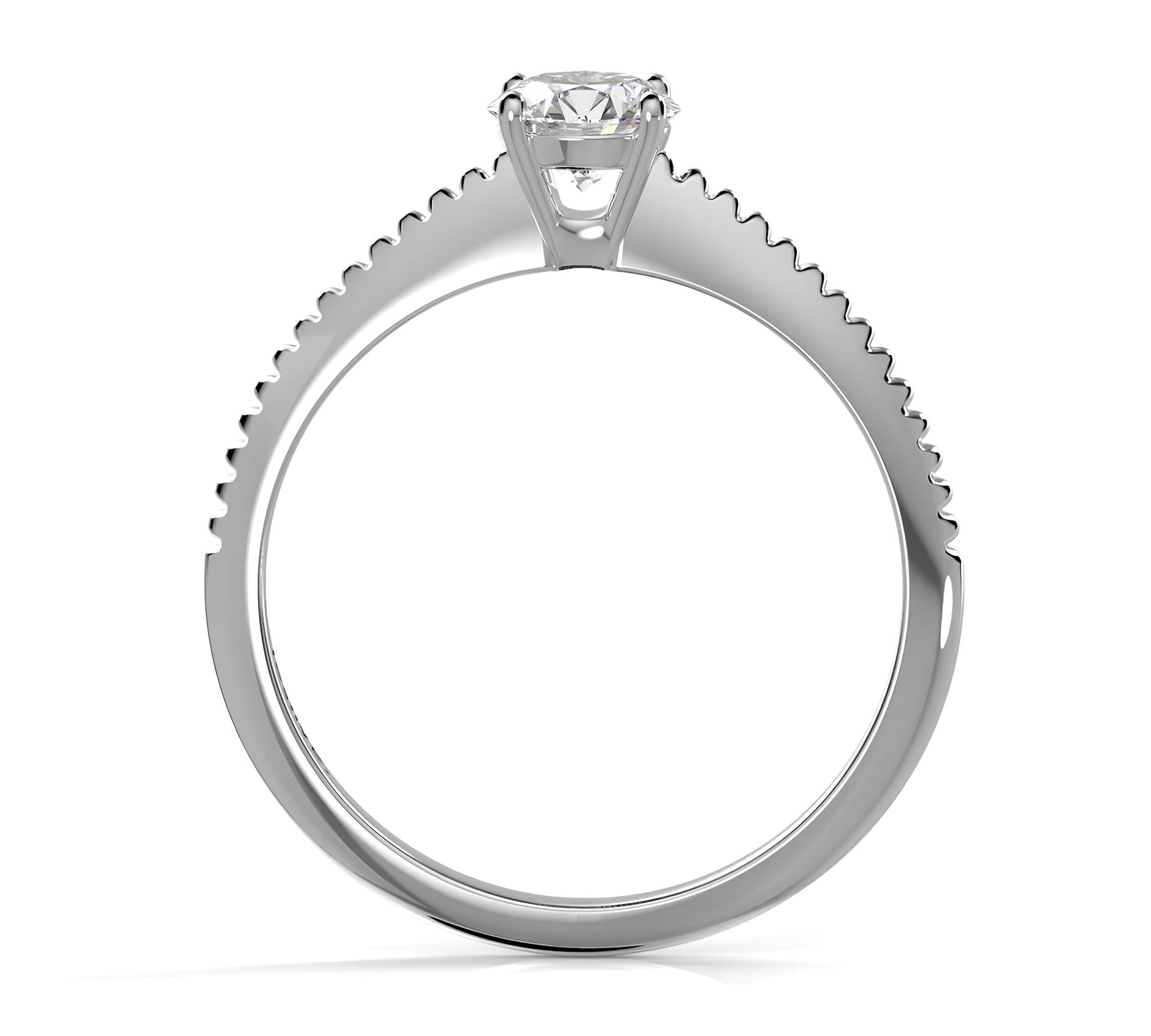 0,20 Karat E Renk Tektaş Pırlanta Yüzük