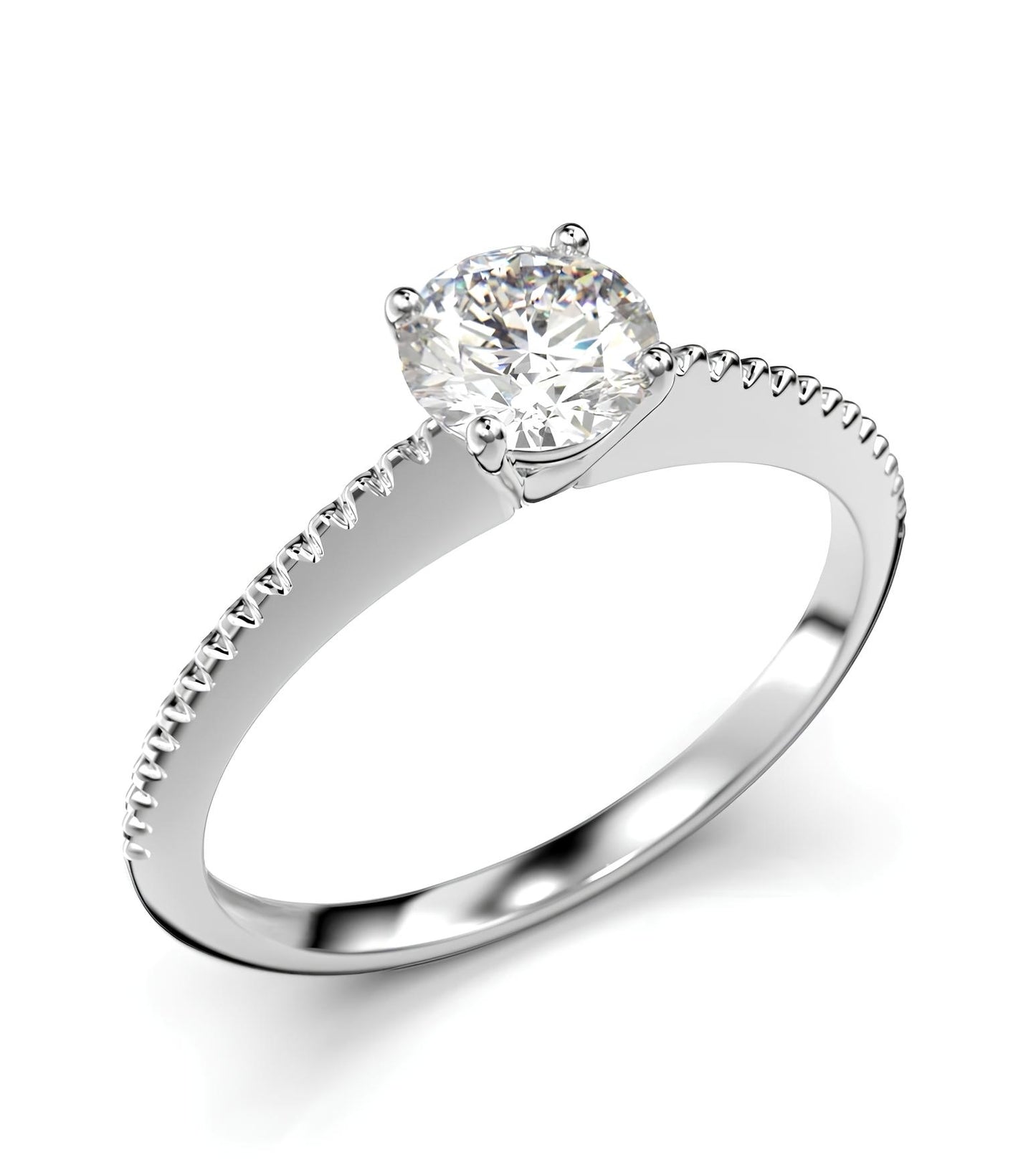 0,20 Karat E Renk Tektaş Pırlanta Yüzük