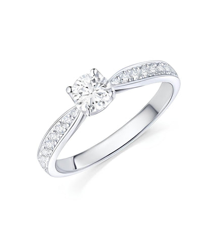 0,40 Karat F Renk Tektaş Pırlanta Yüzük