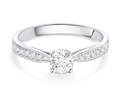 0,40 Karat F Renk Tektaş Pırlanta Yüzük