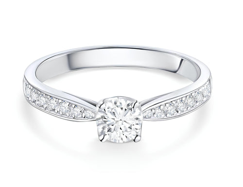 0,40 Karat F Renk Tektaş Pırlanta Yüzük