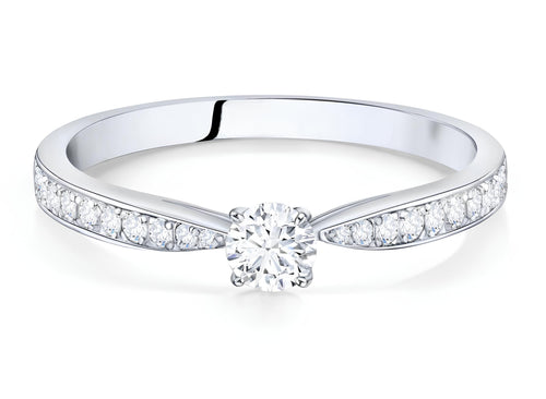 0,20 Karat E Renk Tektaş Pırlanta Yüzük