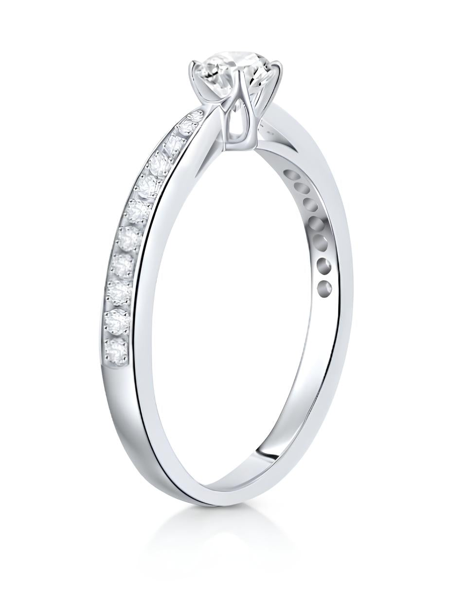 0,20 Karat E Renk Tektaş Pırlanta Yüzük