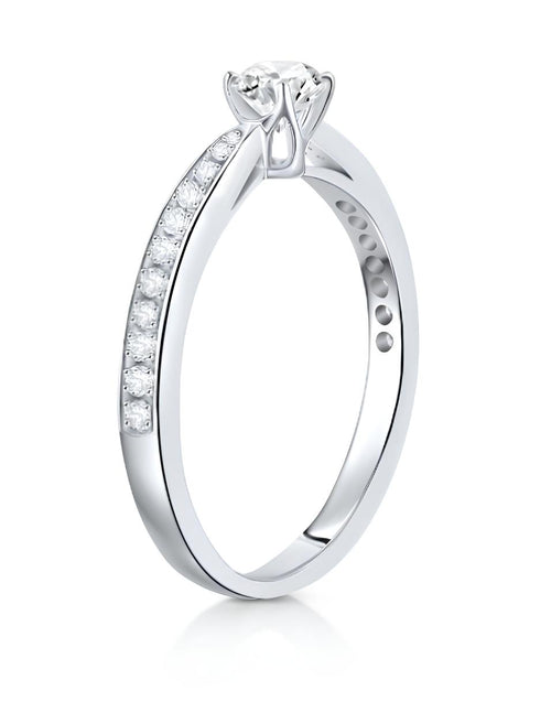 0,20 Karat E Renk Tektaş Pırlanta Yüzük