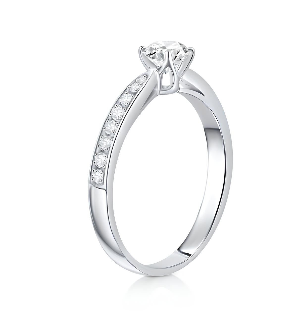 0,20 Karat E Renk Tektaş Pırlanta Yüzük