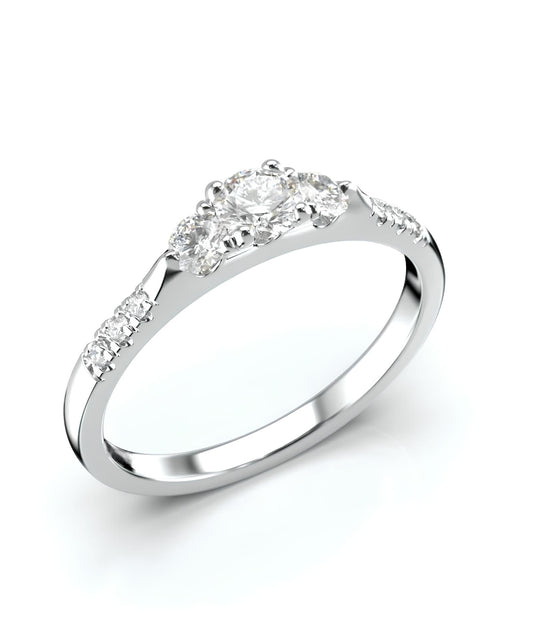 0,19 Karat F Renk Tektaş Pırlanta Yüzük