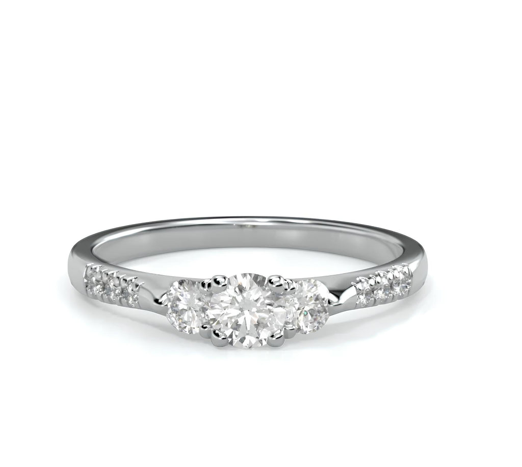 0,19 Karat F Renk Tektaş Pırlanta Yüzük