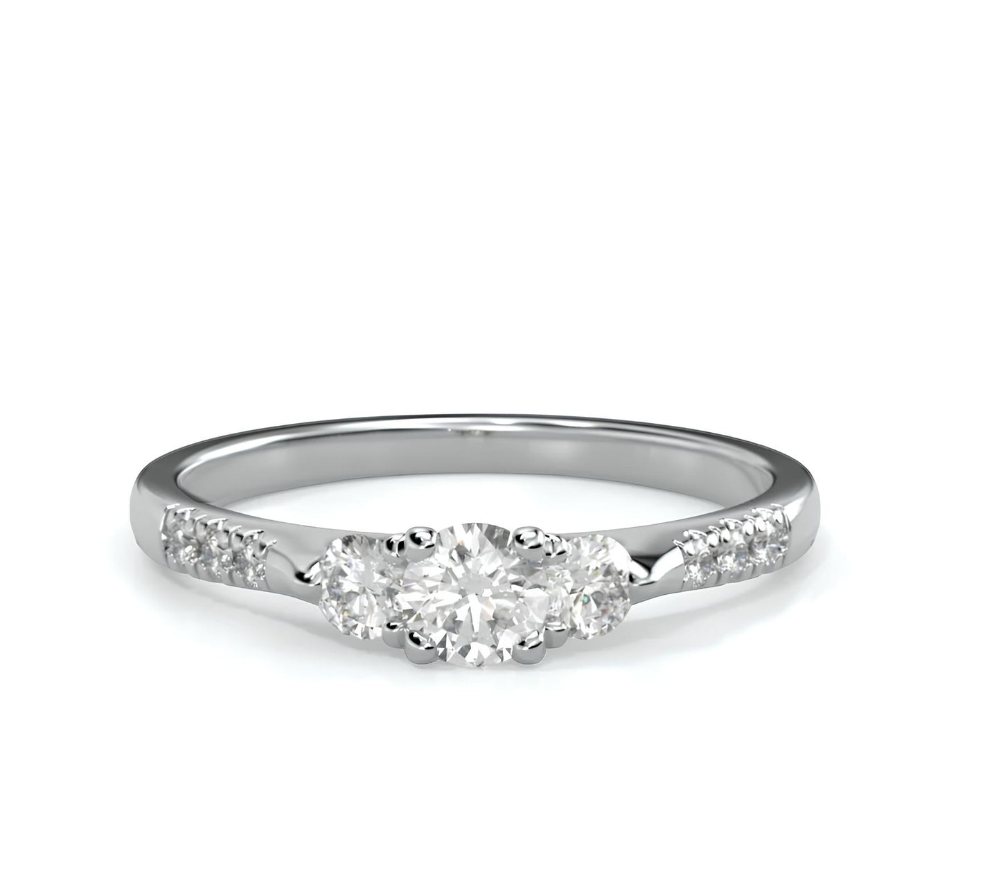 0,19 Karat F Renk Tektaş Pırlanta Yüzük