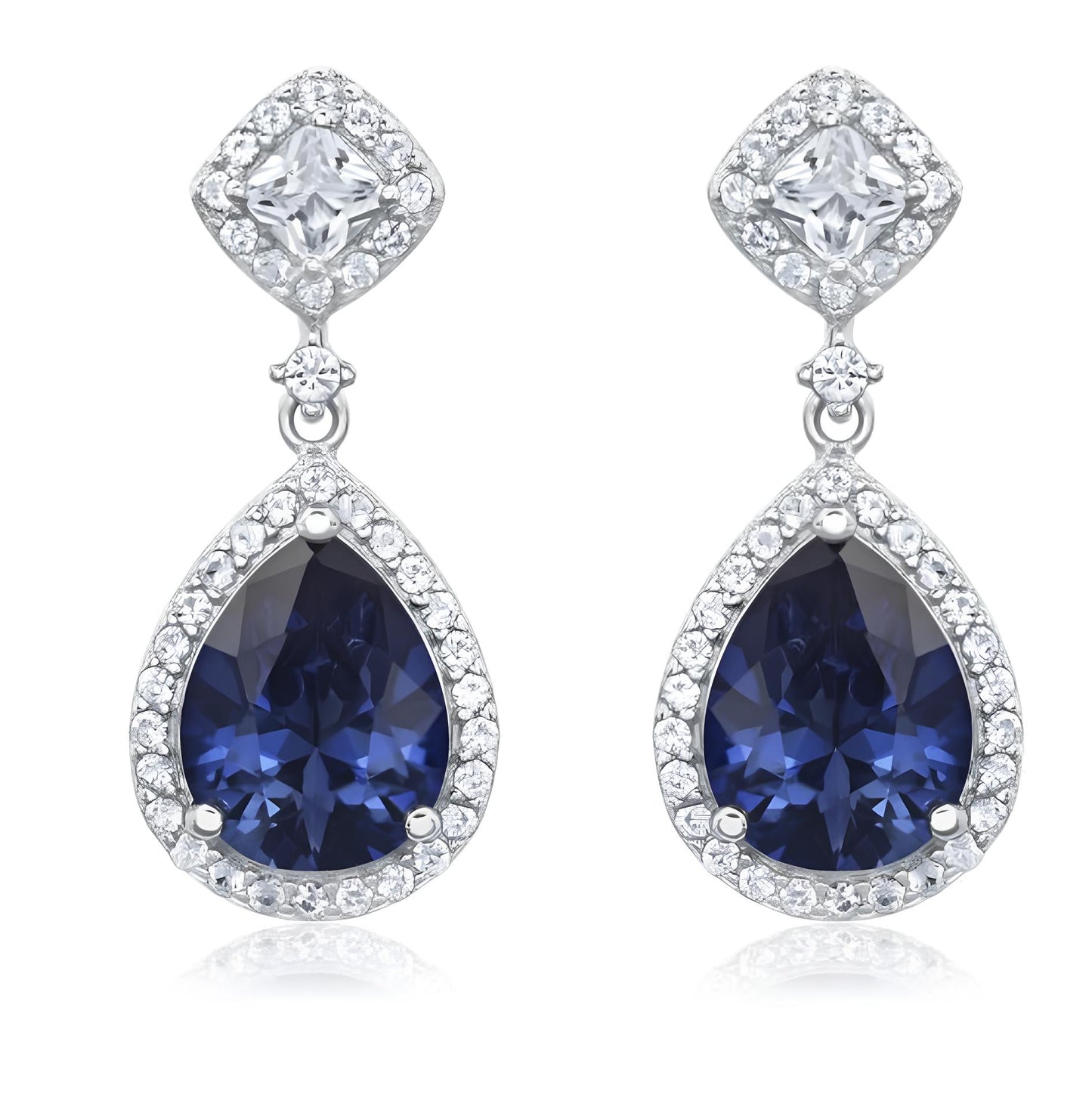 0,70 Karat Safir Pırlanta Küpe