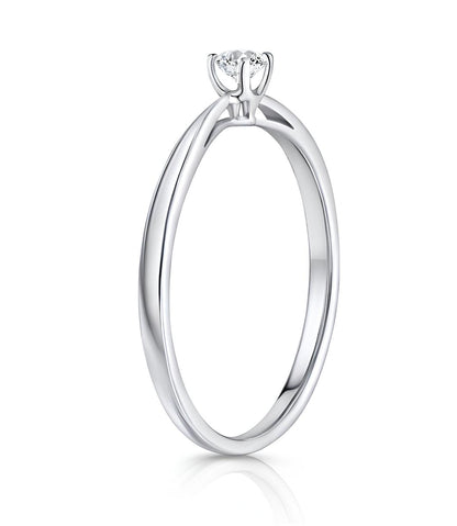 0,10 Karat E Renk Tektaş Pırlanta Yüzük