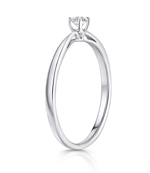 0,10 Karat E Renk Tektaş Pırlanta Yüzük