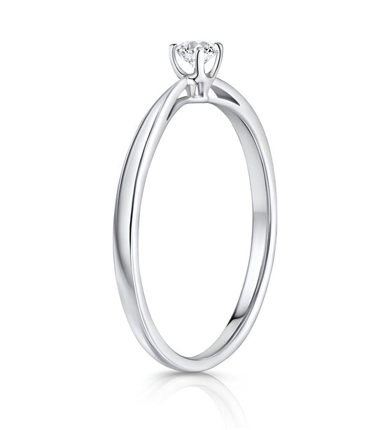 0,10 Karat E Renk Tektaş Pırlanta Yüzük