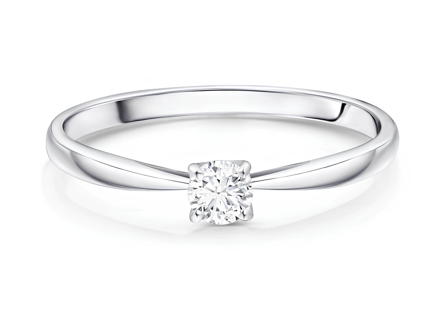 0,10 Karat E Renk Tektaş Pırlanta Yüzük