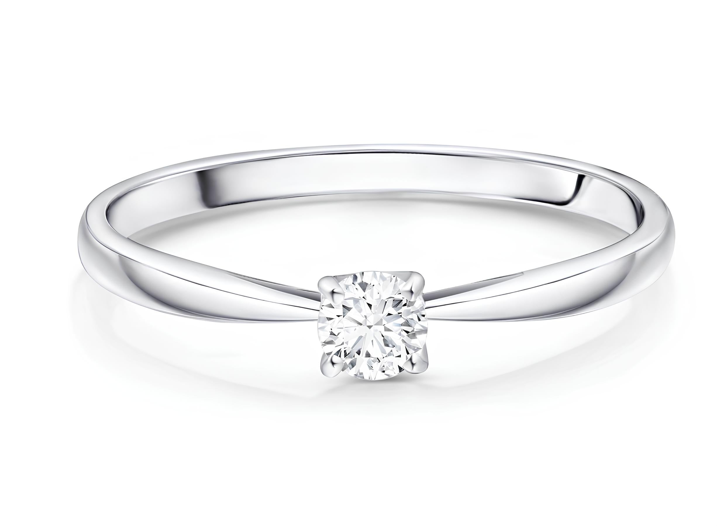 0,10 Karat E Renk Tektaş Pırlanta Yüzük