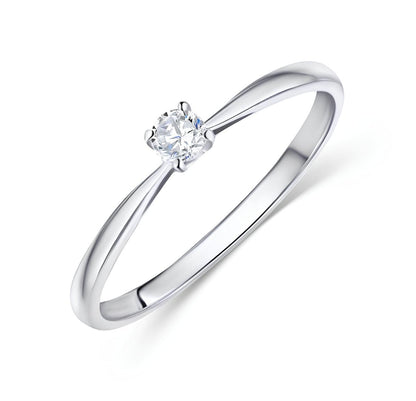 0,10 Karat E Renk Tektaş Pırlanta Yüzük