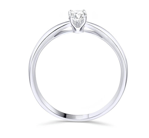 0,10 Karat E Renk Tektaş Pırlanta Yüzük