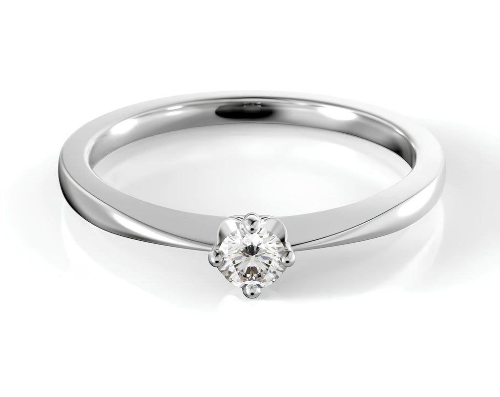 0,10 Karat F Renk Tektaş Pırlanta Yüzük