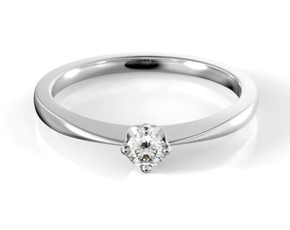 0,10 Karat F Renk Tektaş Pırlanta Yüzük