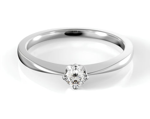 0,10 Karat F Renk Tektaş Pırlanta Yüzük