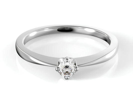 0,10 Karat F Renk Tektaş Pırlanta Yüzük