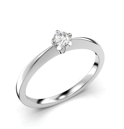 0,10 Karat F Renk Tektaş Pırlanta Yüzük