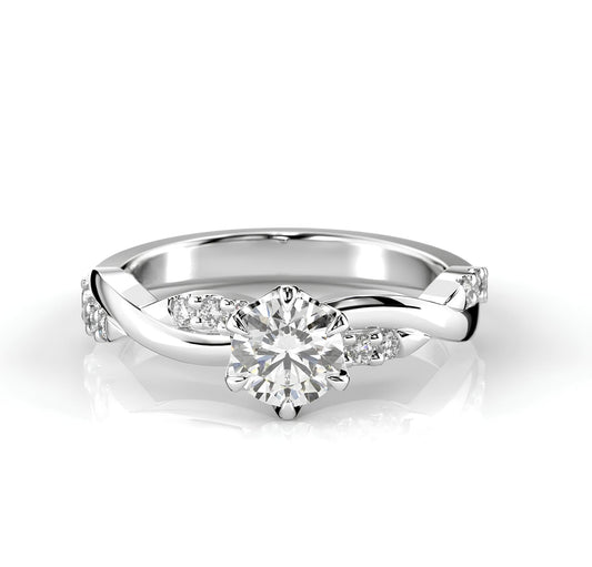 0,60 Karat F Renk Tektaş Pırlanta Yüzük