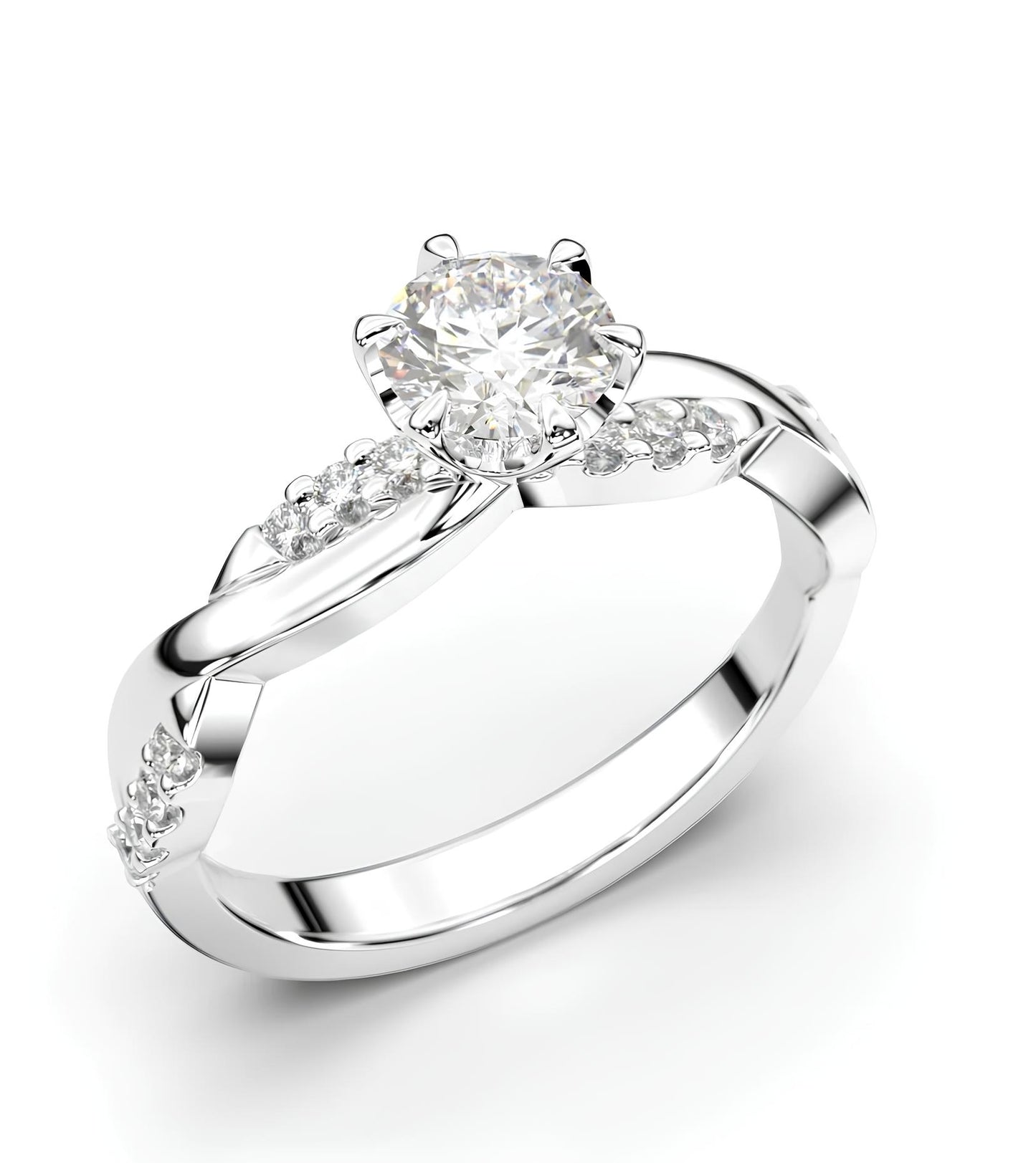 0,60 Karat F Renk Tektaş Pırlanta Yüzük