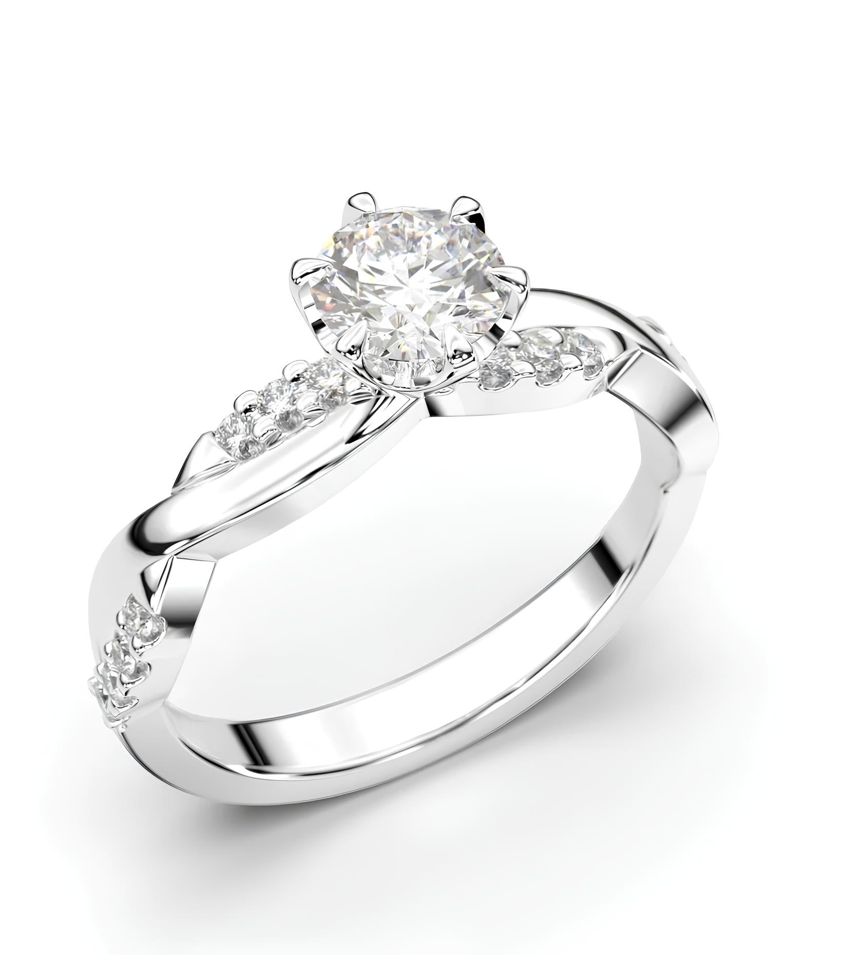 0,60 Karat F Renk Tektaş Pırlanta Yüzük