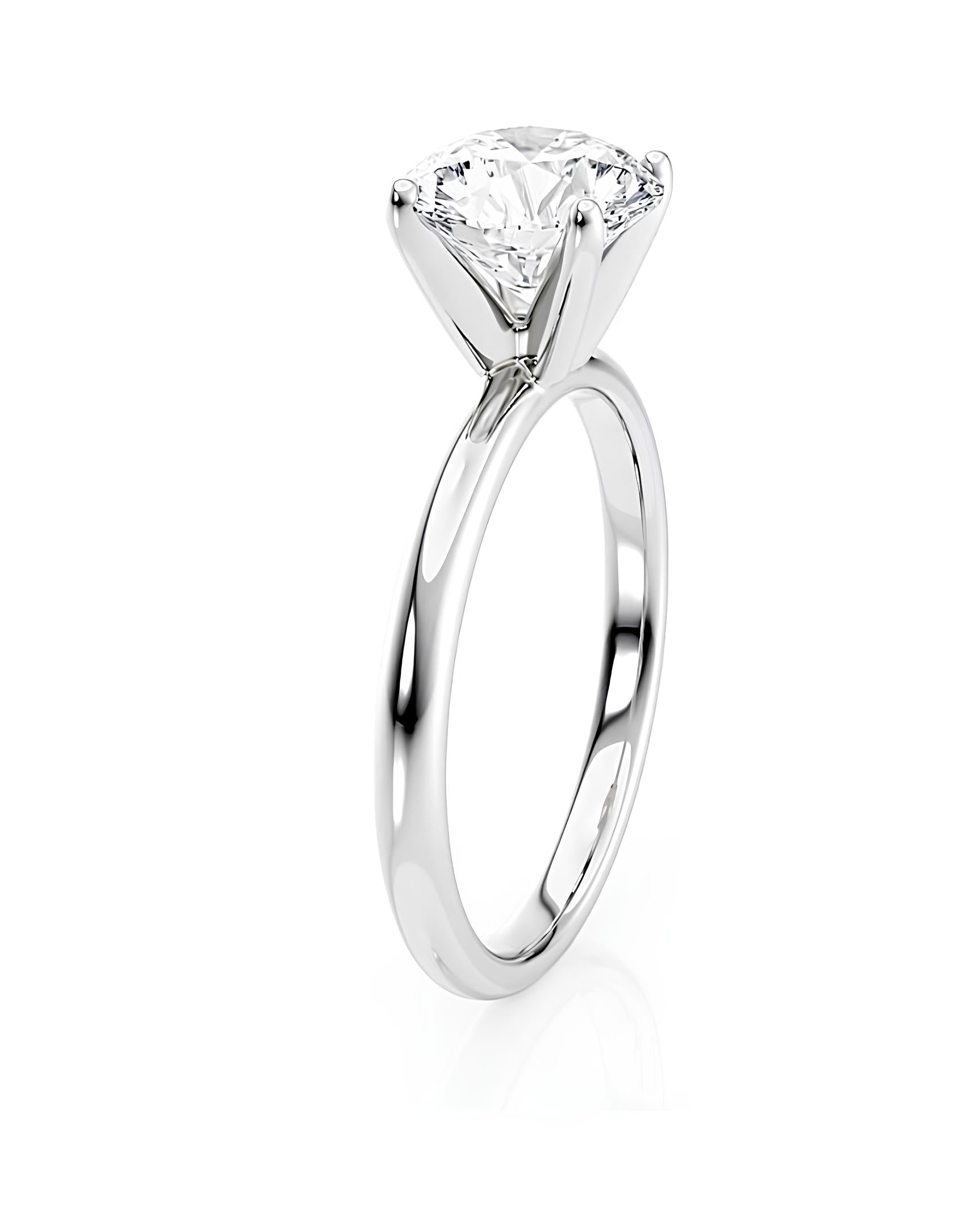 0,50 Karat D Renk Tektaş Pırlanta Yüzük