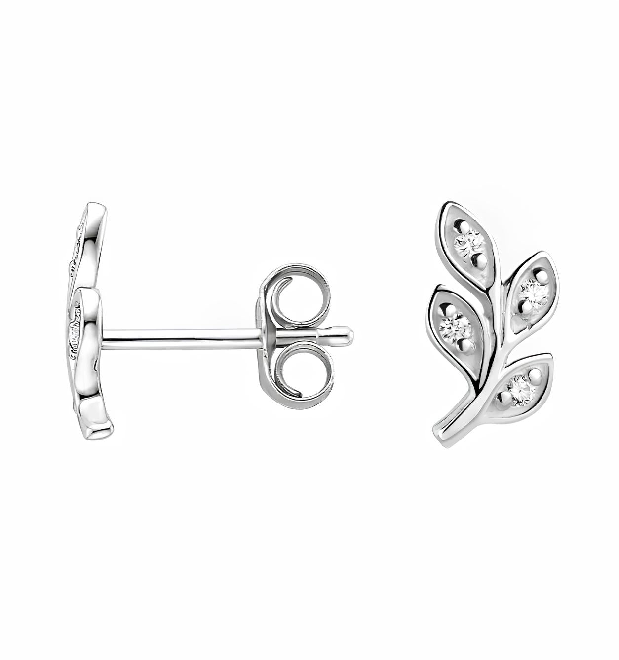 0,04 Karat E Renk Pırlanta Küpe